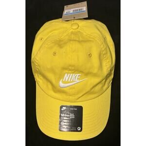 Nike Club Cap Adult M/L Yellow Adjustable Strap Back Sport Casual Hat New W Tags